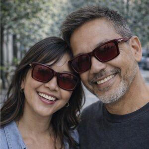 New Authentic Salvatore Ferragamo 612 Red Oval Sunglasses Made in Italy w Case